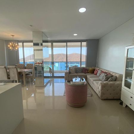 Apartamento en piso 20 con vista espectacular al mar, Sierra Nevada y Jardín privado en Santa Marta Exterior foto