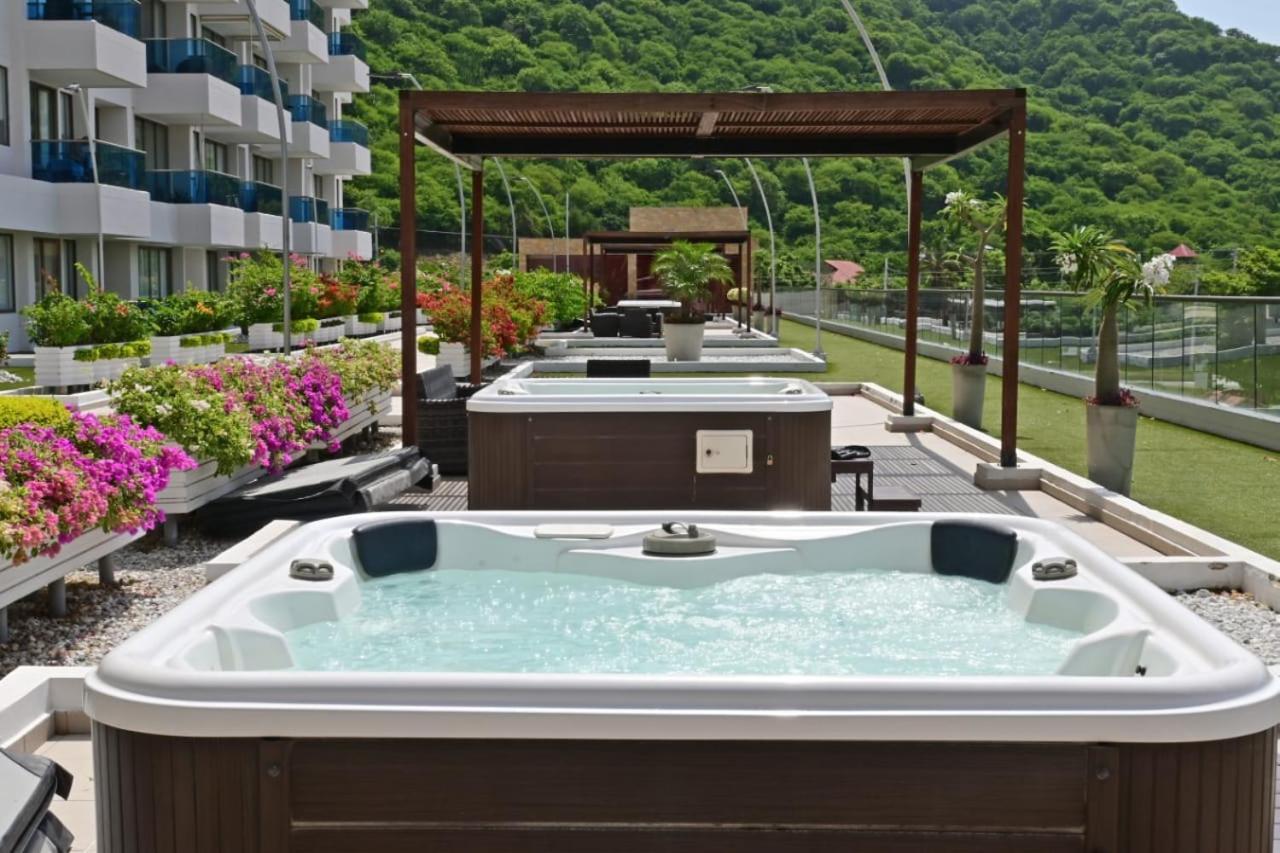 Apartamento en piso 20 con vista espectacular al mar, Sierra Nevada y Jardín privado en Santa Marta Exterior foto