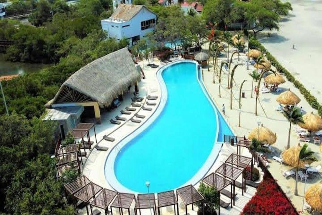 Apartamento en piso 20 con vista espectacular al mar, Sierra Nevada y Jardín privado en Santa Marta Exterior foto
